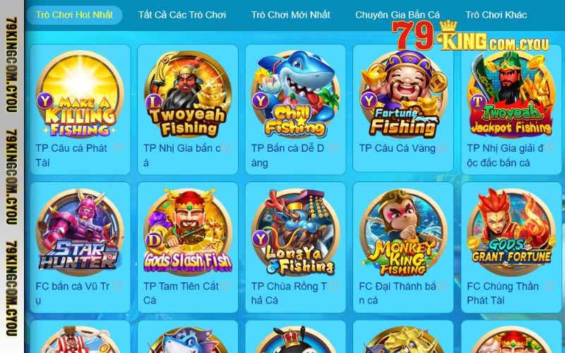 TOP game bắn cá 79King đang làm mưa làm gió 2024